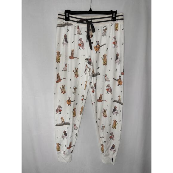 P.J. Salvage Men Pajama Pants Dogs Musical Novelty Print Soft Cozy Lounge Medium - Picture 2 of 8